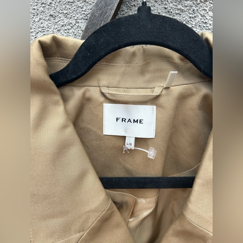 FRAME The Swing Trench Jacket in Desert Tan - Picture 13 of 16